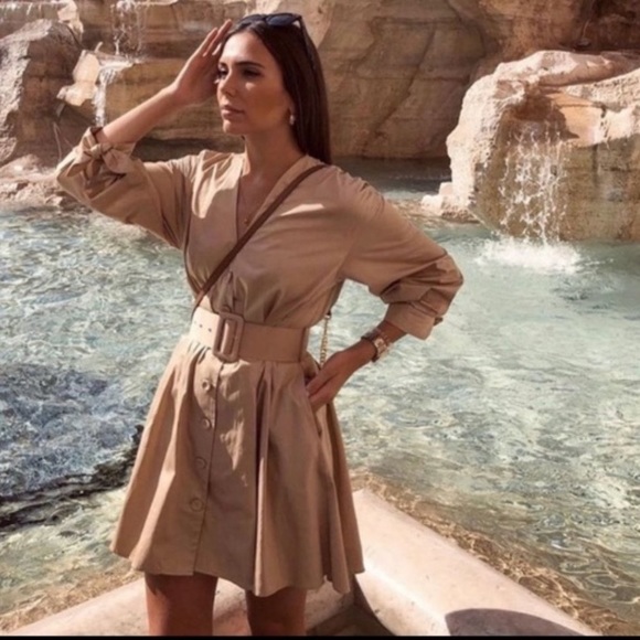 Zara Belted Mini Dress *Blogger favorite* - Picture 6 of 7